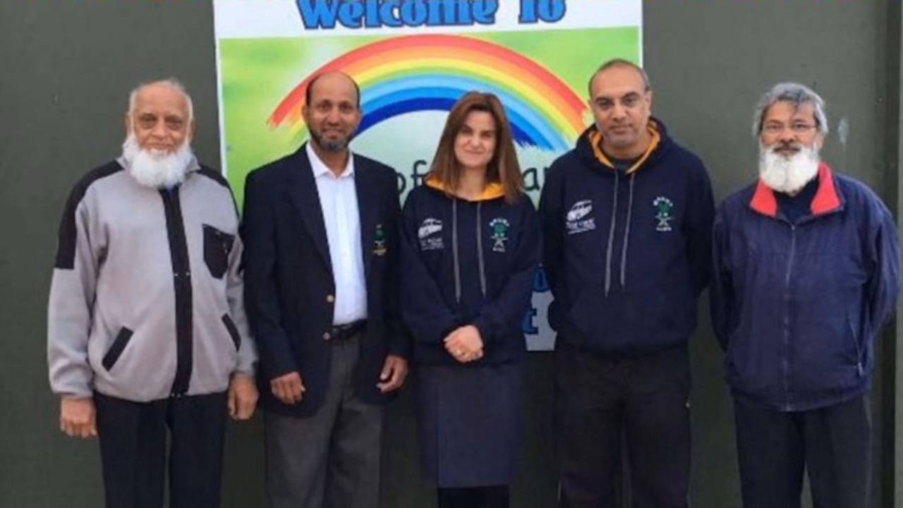 Jo Cox MP, who was killed in her own constituency of Batley and Spen on Thursday, with members of Mount CC
