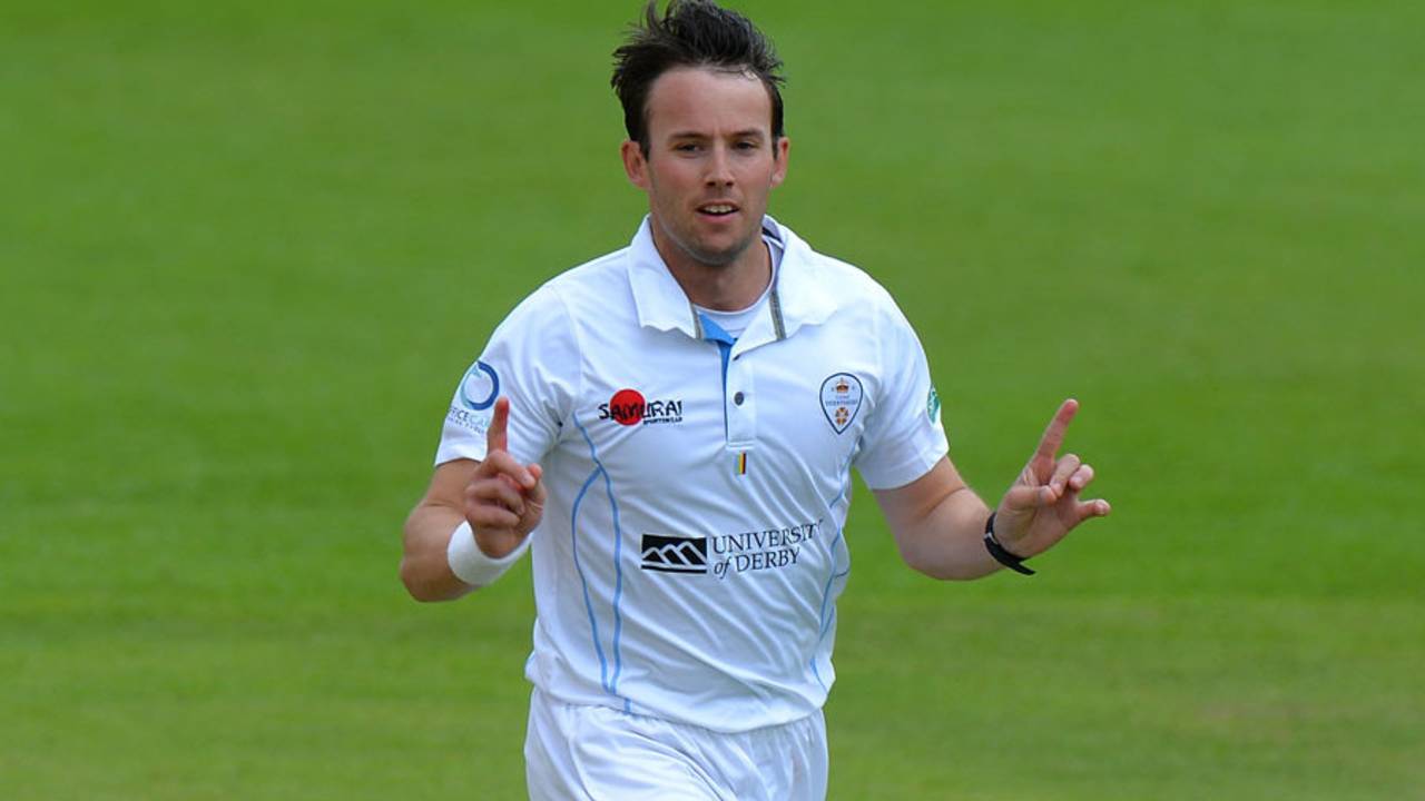 Tony Palladino picked up four wickets, Derbyshire v Worcestershire, County Championship, Division Two, Derby, 3rd day, June 22, 2016