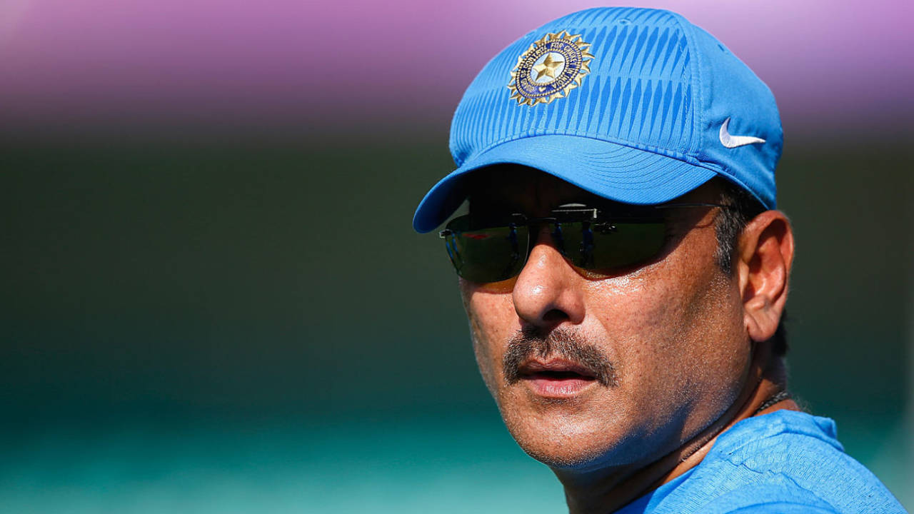 Ravi Shastri looks on during a training session, Nagpur, March 14, 2016