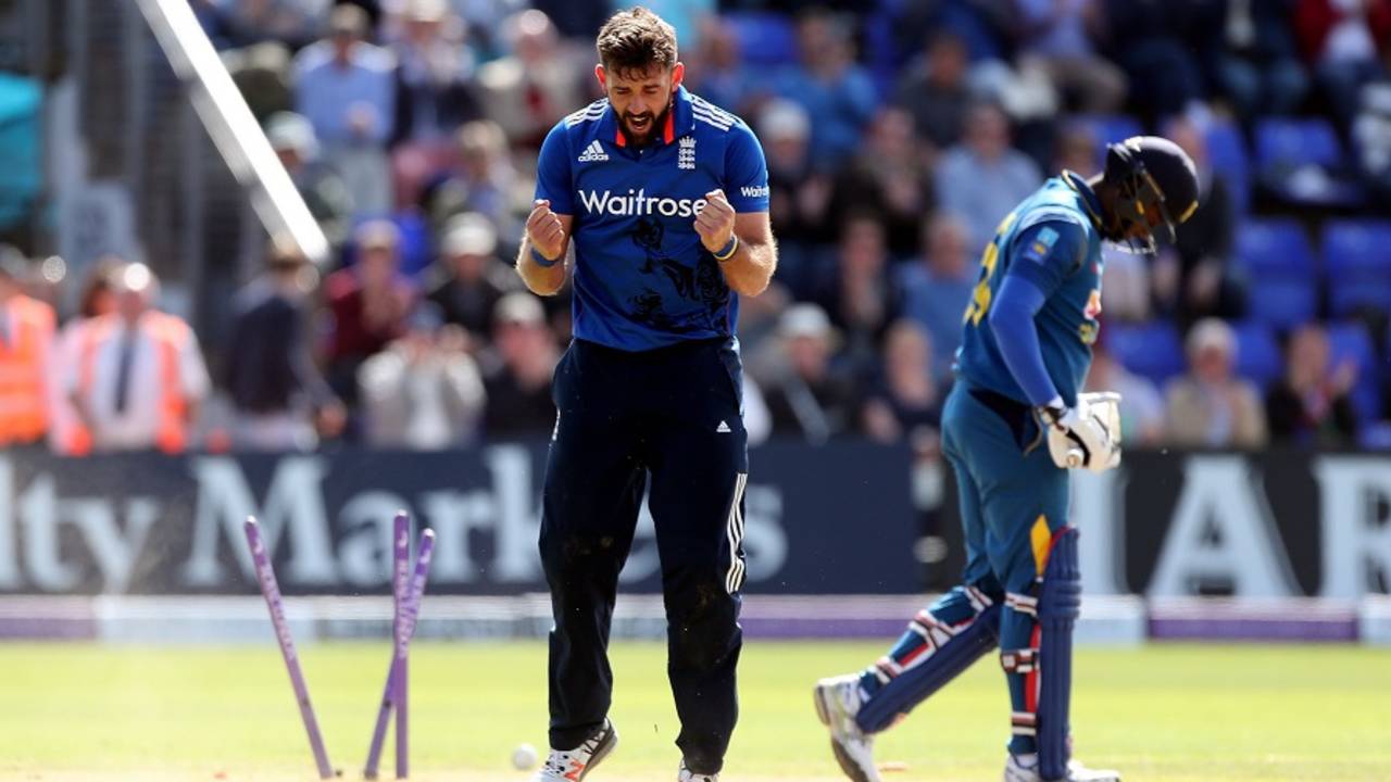Liam Plunkett bowled Angelo Mathews with a pinpoint yorker,  England v Sri Lanka, 5th ODI, Cardiff, July 2, 2016 