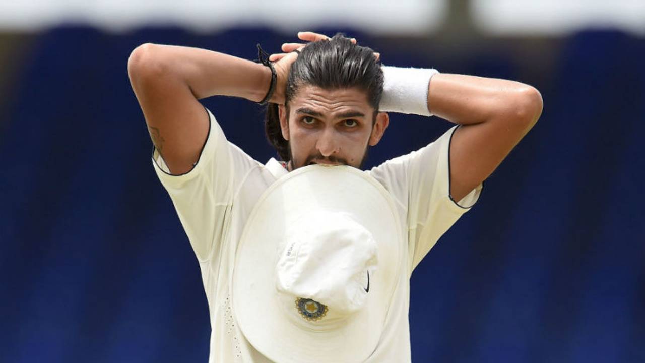 Ishant Sharma looks on , WICB President's XI v Indians, Day 2, St Kitts, July 10, 2016