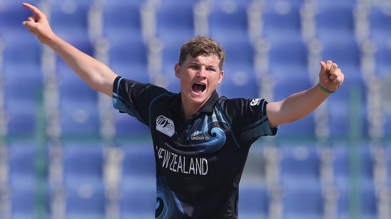 Left-arm spinner Jeremy Benton played for New Zealand in the 2014 Under-19 World Cup&nbsp;&nbsp;&bull;&nbsp;&nbsp;ICC/Getty Images