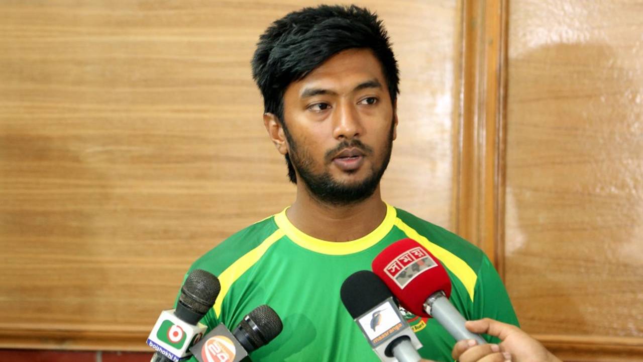 Noor Hossain addresses the media at the National Cricket Academy, Mirpur, July 17, 2016