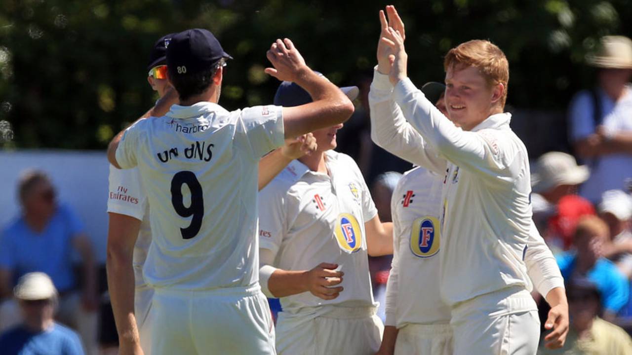 Adam Hickey took his maiden first-class wickets, Lancashire v Durham, County Championship, Division One, Southport, 3rd day, July 18, 2016