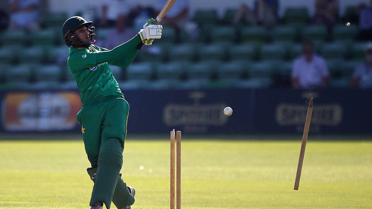 Jaahid Ali's innings when he heaved at Mark Wood, England Lions v Pakistan A, Tri-series, Canterbury, July 24, 2016