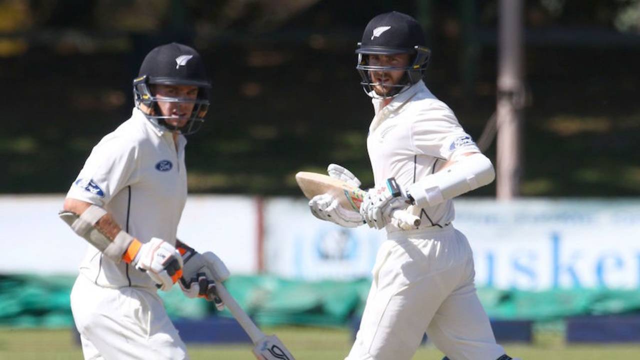 Tom Latham and Kane Williamson put on a century stand, Zimbabwe v New Zealand, 1st Test, Bulawayo, 2nd day, July 29, 2016