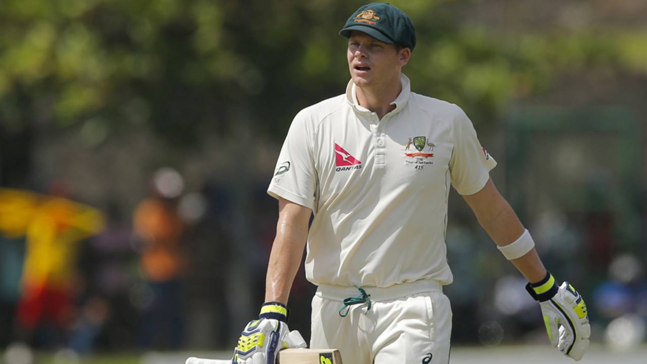 Steven Smith looks vexed after being bowled by Rangana Herath, Sri Lanka v Australia, 2nd Test, Galle, 2nd day, August 5, 2016