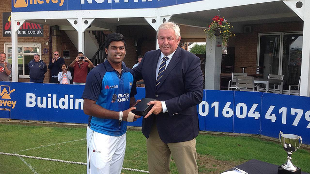 Lahiru Kumara, Sri Lanka's Man of the Match in the U-19 Youth Test against England in Northampton in August&nbsp;&nbsp;&bull;&nbsp;&nbsp;ECB