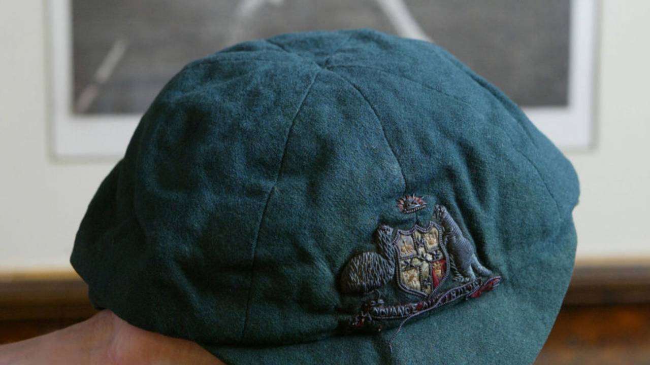 Victor Trumper's cap at auction, October 7, 2004