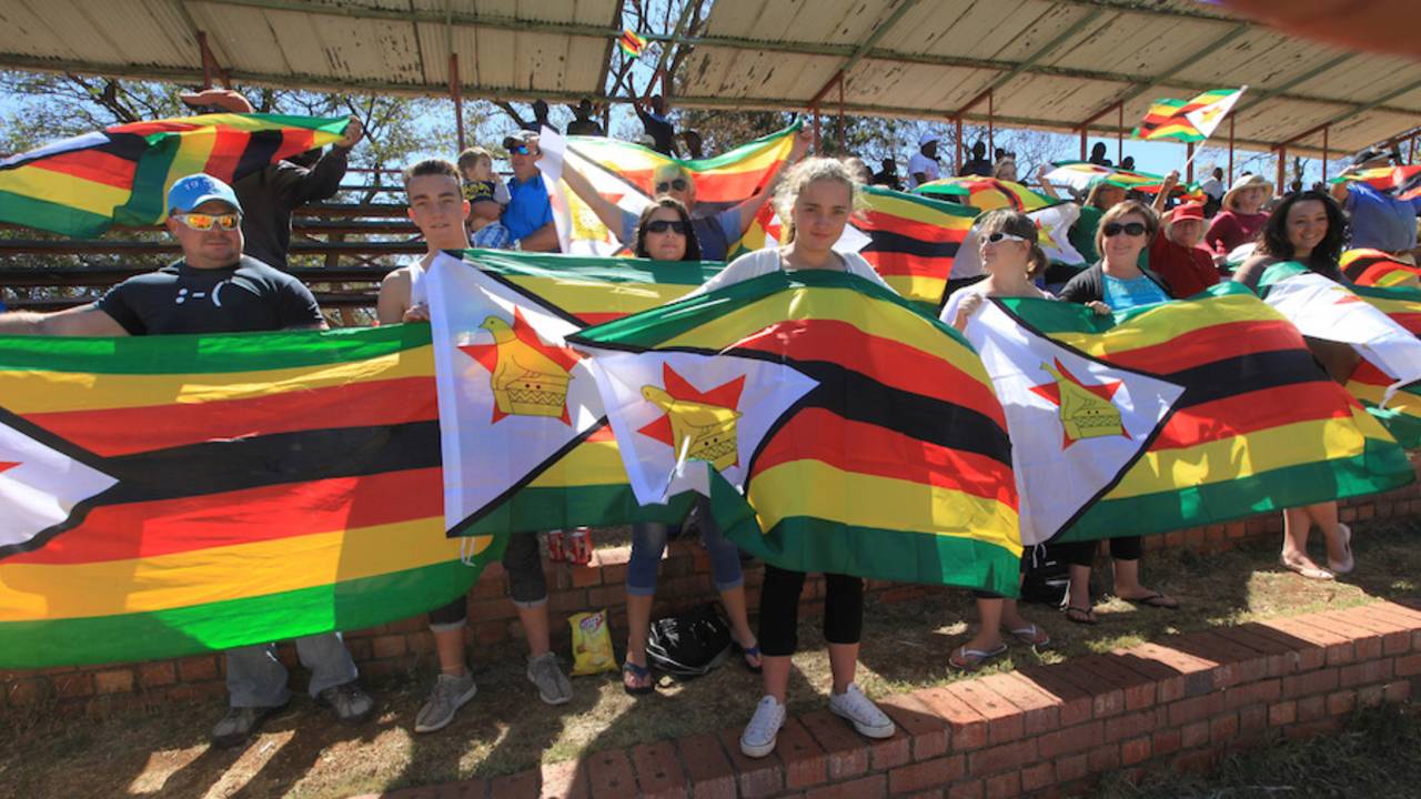 The Zimbabwe fans held a protest on the first day, Zimbabwe v New Zealand, 2nd Test, Bulawayo, 1st day, August 6, 2016