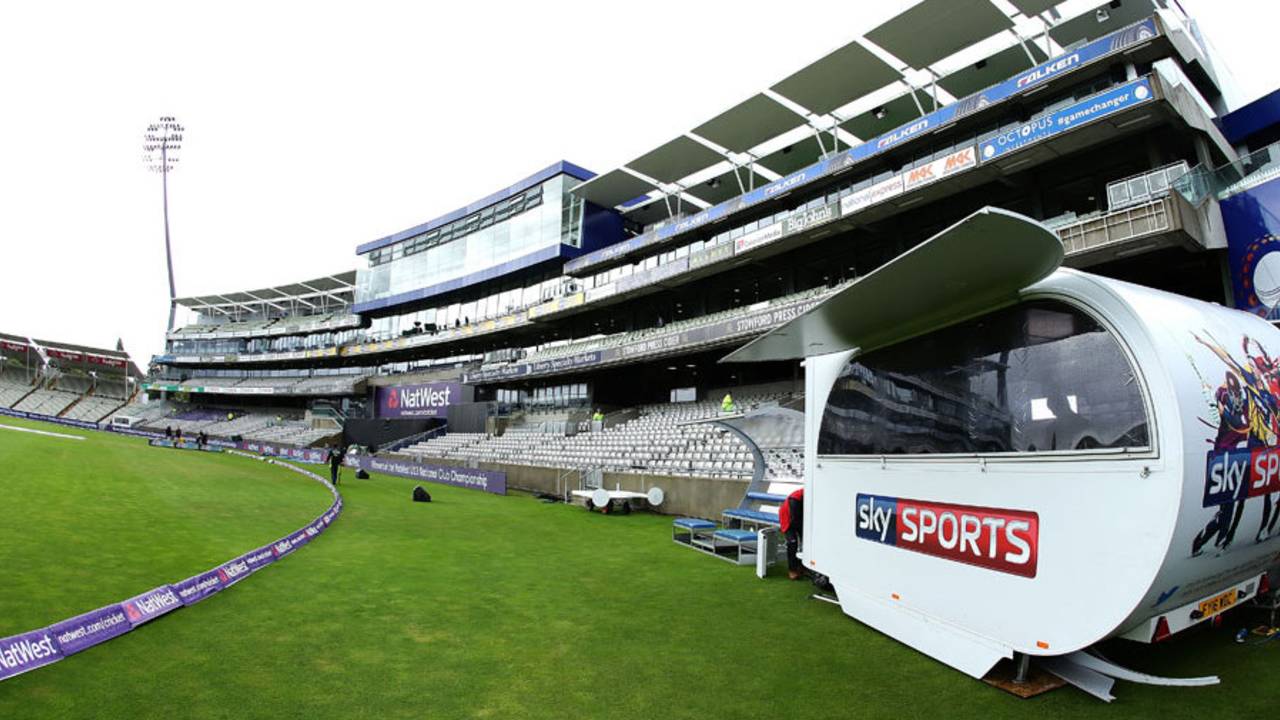 The Sky pod in situ along the boundary edge, NatWest T20 Blast, Finals Day, Edgbaston, August 20, 2016
