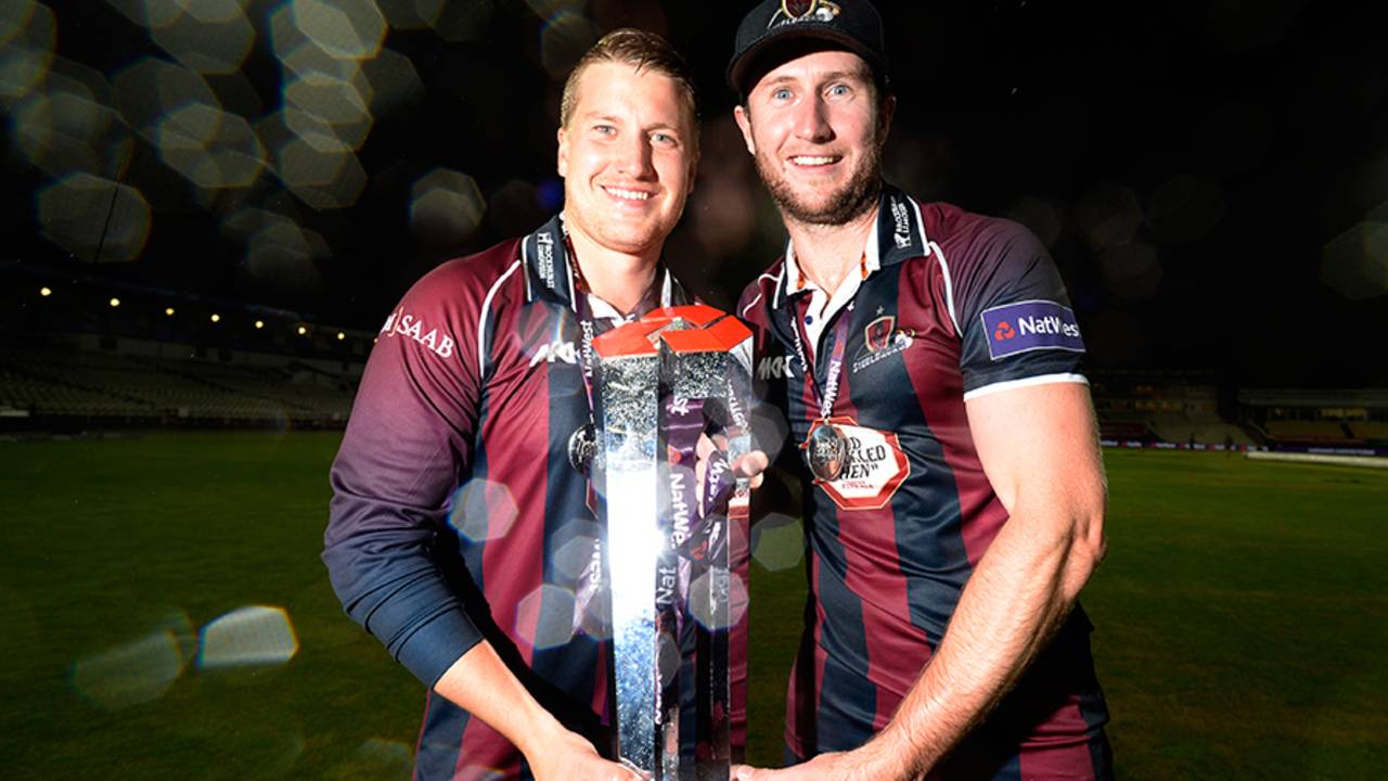 Josh Cobb and Alex Wakely played important knocks in Northamptonshire's chase, Durham v Northamptonshire, NatWest T20 Blast final, Edgbaston, August 20, 2016