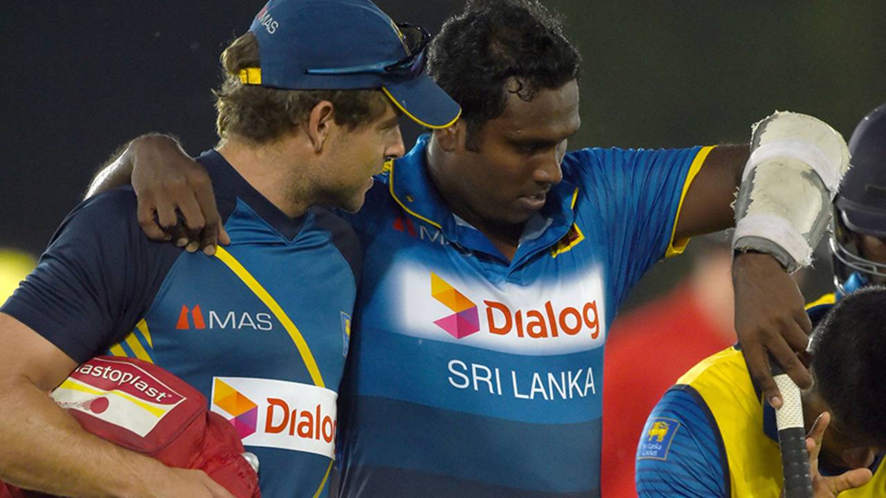 File photo - Angelo Mathews is likely to be available for the ODI and T20 series that follow the Tests&nbsp;&nbsp;&bull;&nbsp;&nbsp;AFP
