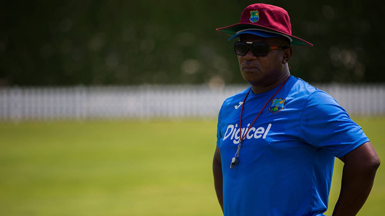 Hendy Springer oversees West Indies' training session