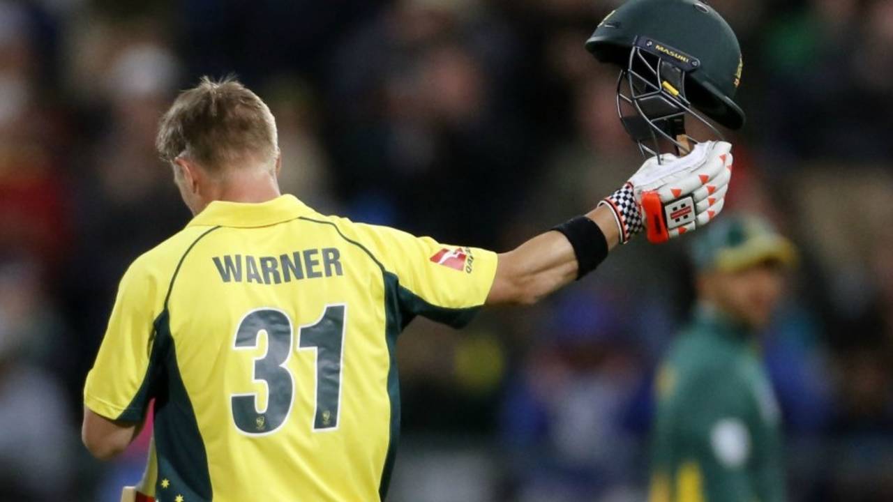 David Warner became the first batsman to aggregate more than 1000 ODI runs in this calendar year&nbsp;&nbsp;&bull;&nbsp;&nbsp;Associated Press