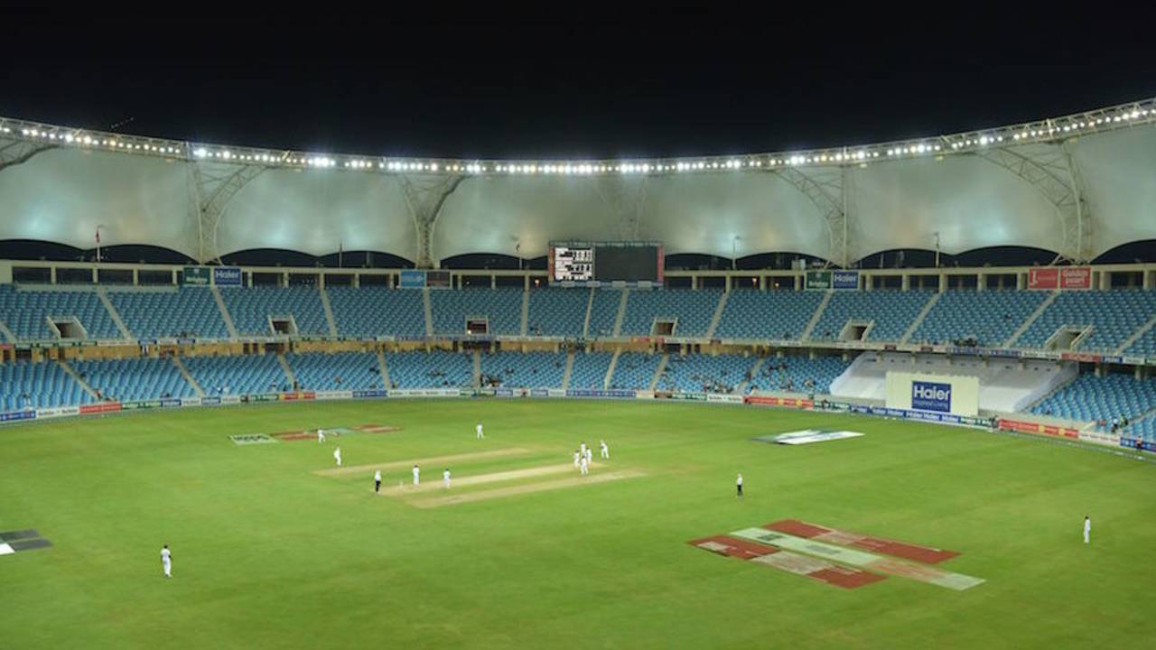 A view of the Dubai International Cricket Stadium after the lights came on&nbsp;&nbsp;&bull;&nbsp;&nbsp;AFP