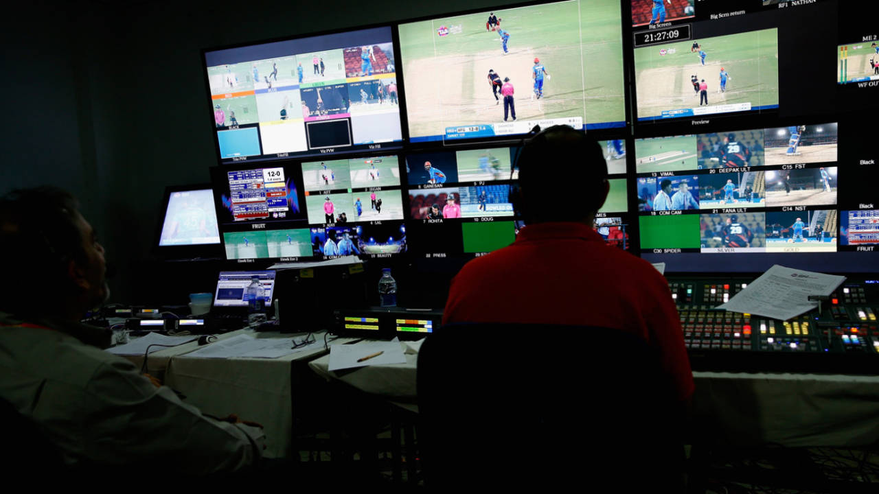 A look at the TV broadcast room during a World T20 match&nbsp;&nbsp;&bull;&nbsp;&nbsp;IDI/Getty Images