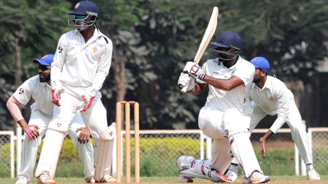 Amit Verma sweeps en route to his century, Assam v Karnataka, Ranji Trophy, Group B, 1st day, October 27, 2016