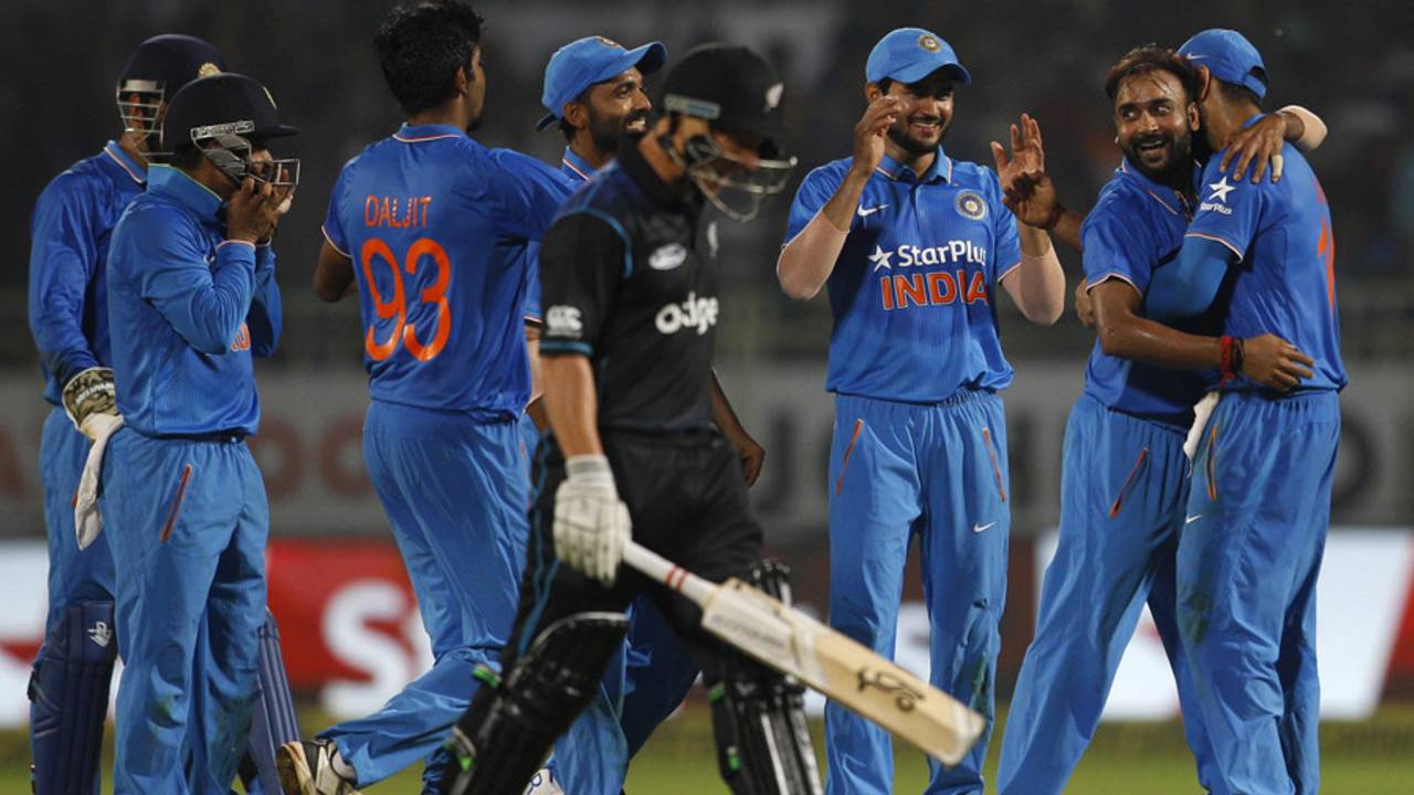 New Zealand collapsed to their lowest ODI score against India&nbsp;&nbsp;&bull;&nbsp;&nbsp;Associated Press