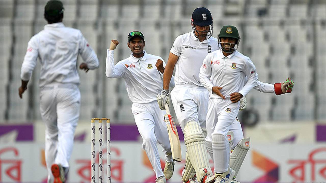 Alastair Cook was one of Mehedi Hasan's six second-innings wickets&nbsp;&nbsp;&bull;&nbsp;&nbsp;Getty Images