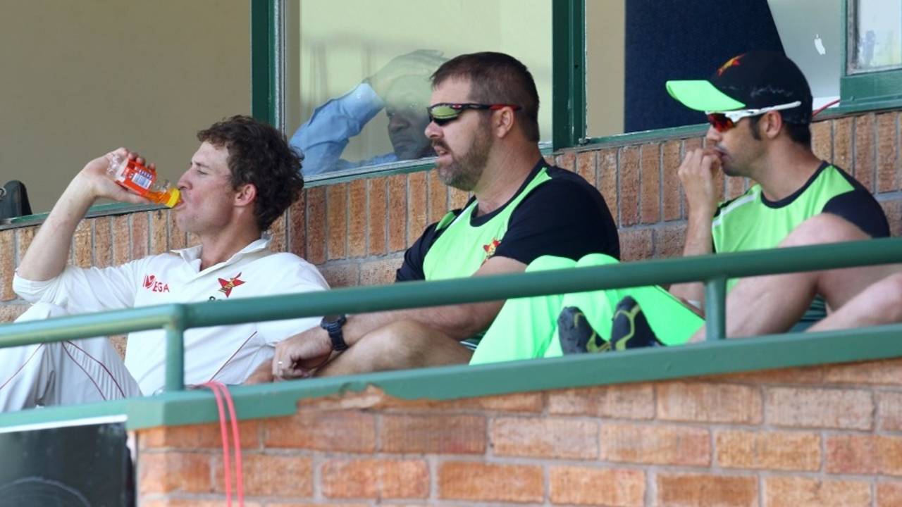 Heath Streak watches on, Zimbabwe v Sri Lanka, 1st Test, Harare, 5th day, November 2, 2016