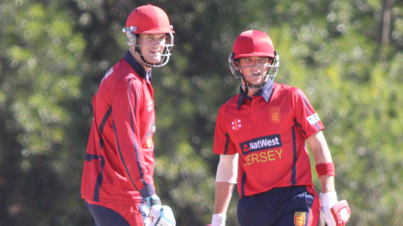 Anthony Hawkins-Kay and Jonty Jenner added 82 for the fifth wicket, USA v Jersey, ICC World Cricket League Division Four, Los Angeles, November 4, 2016