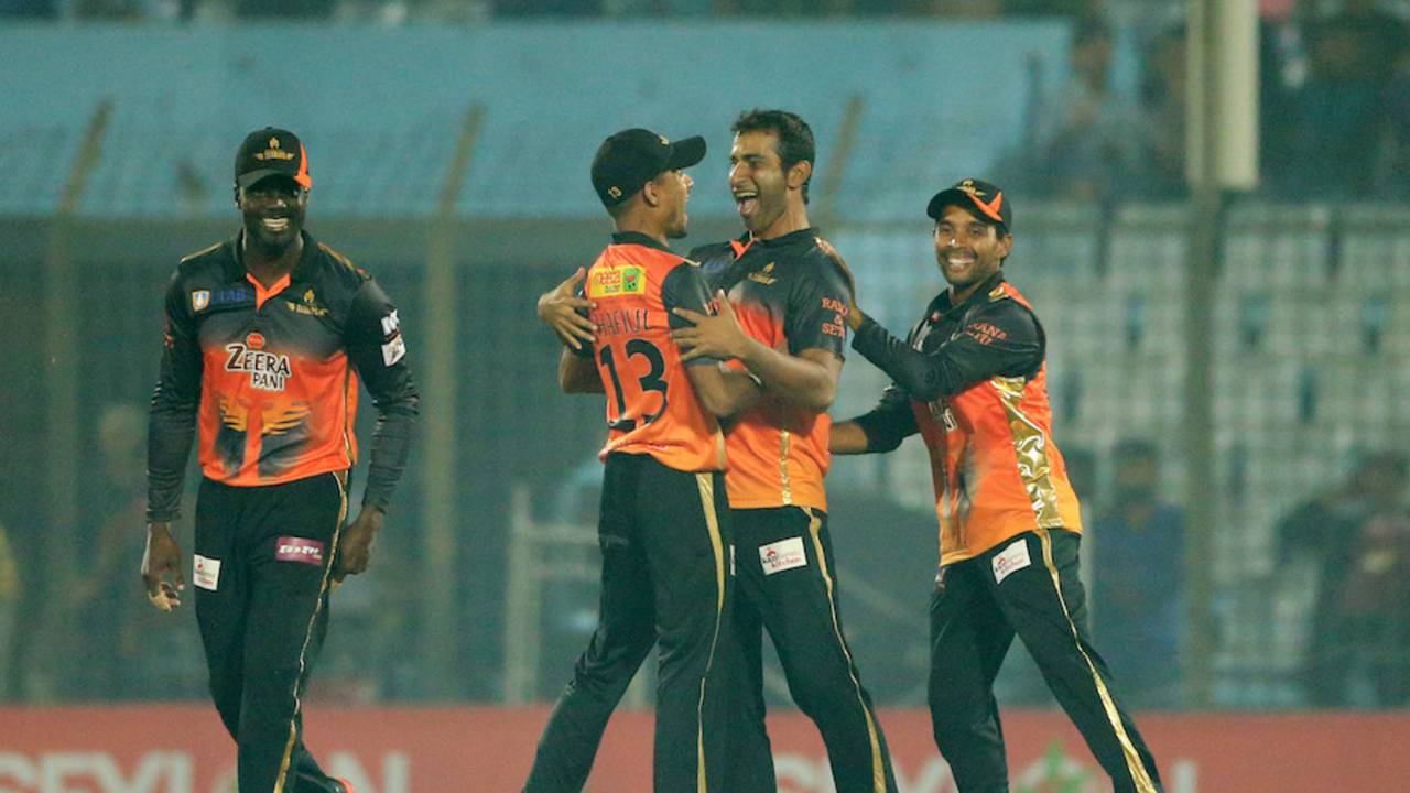 Mosharraf Hossain and Shafiul Islam are thrilled while celebrating a wicket