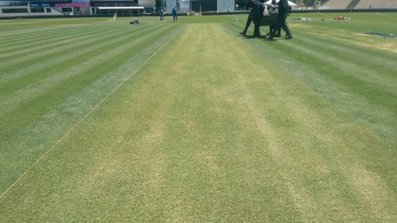 The green-top at Hamilton two days before the second Test, New Zealand v Pakistan, Hamilton, 23 November, 2016