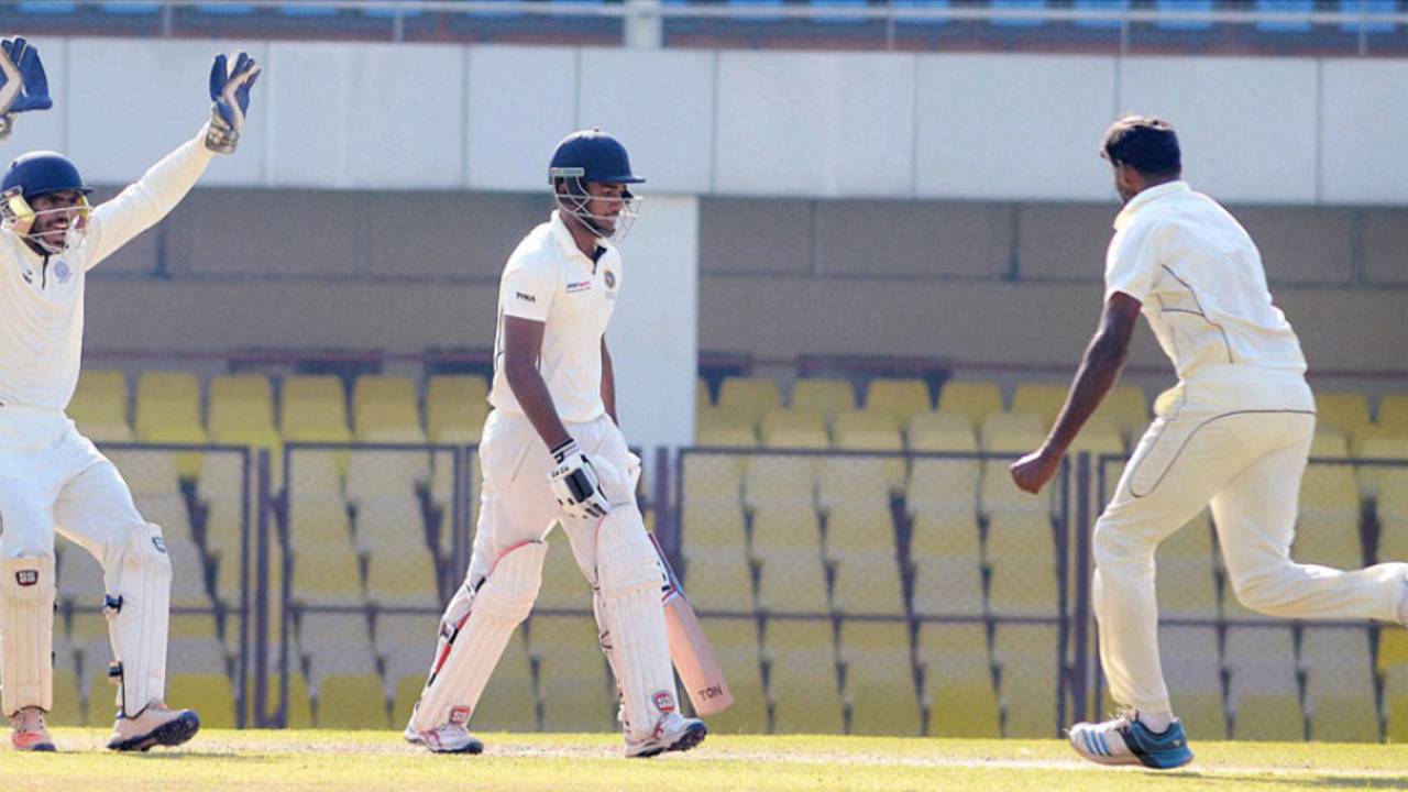 Paidikalva Vijaykumar added 3 for 48 to his six-wicket haul in the first innings against Kerala&nbsp;&nbsp;&bull;&nbsp;&nbsp;PTI 