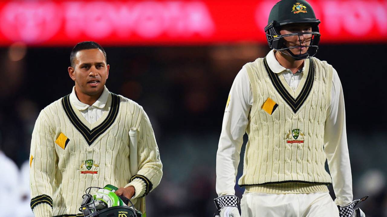Usman Khawaja opened the batting in David Warner's absence, Australia v South Africa, 3rd Test, Adelaide, 1st day, November 24, 2016