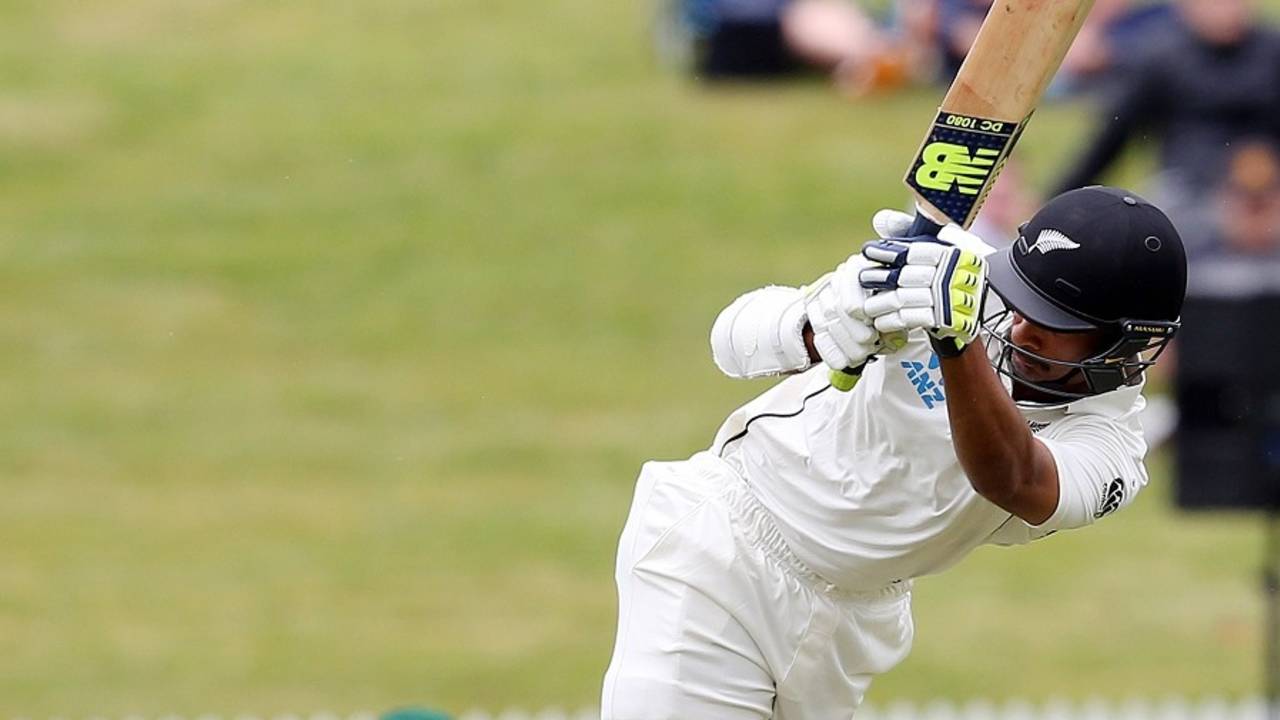 Jeet Raval plays a flick, New Zealand v Pakistan, 2nd Test, Hamilton, 1st day, November 25, 2016