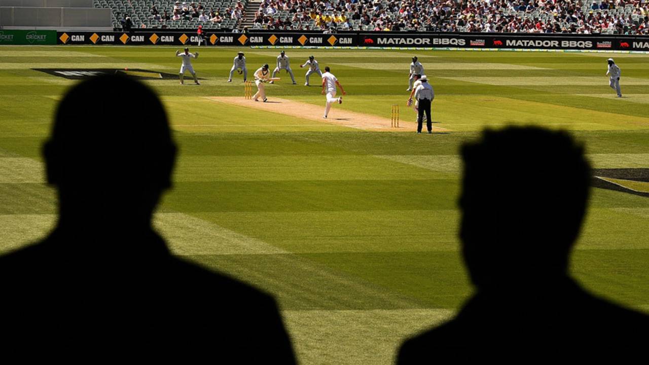 A view of the action from the stands, Australia v South Africa, 3rd Test, Adelaide, 2nd day, November 25, 2016