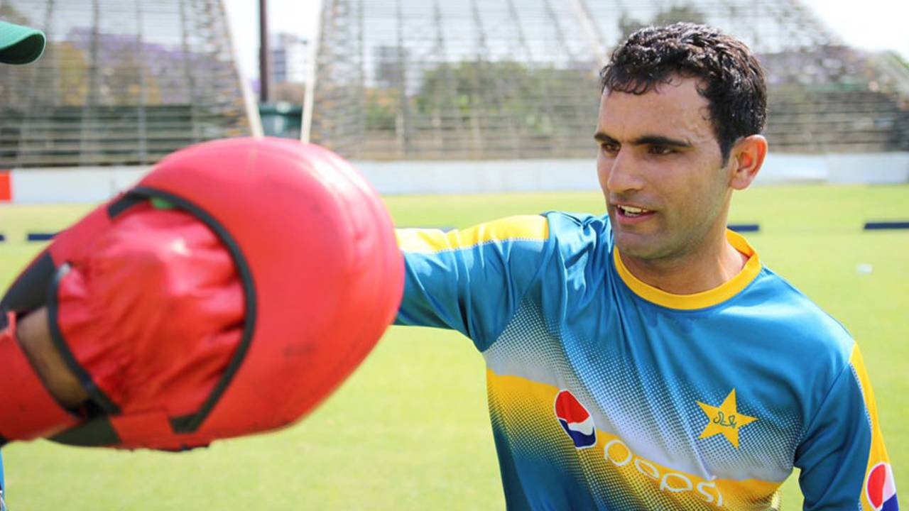 Fakhar Zaman in training during Pakistan A's tour of Zimbabwe, October 2016