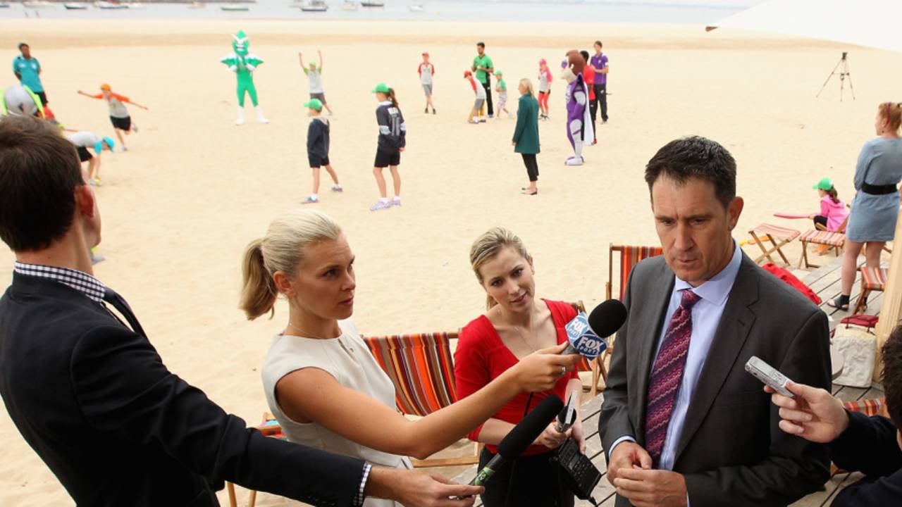 James Sutherland speaks to the media ahead of the BBL&nbsp;&nbsp;&bull;&nbsp;&nbsp;Getty Images