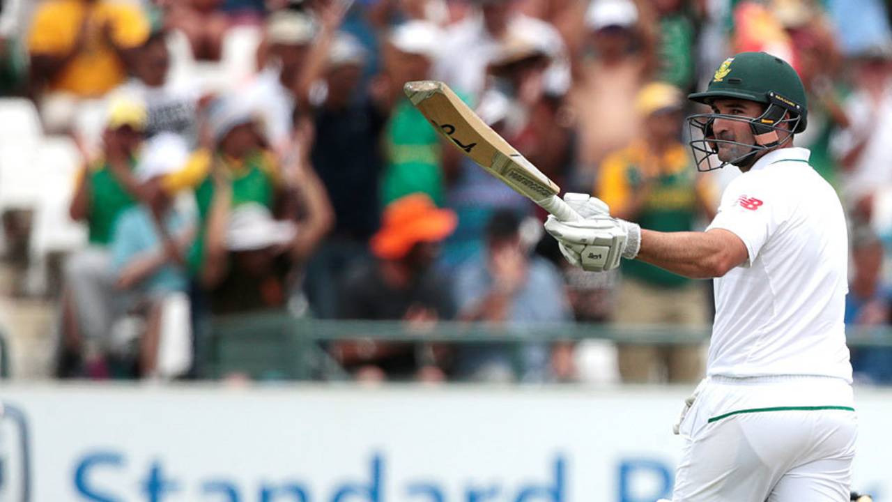 Dean Elgar steadied South Africa with a half-century, South Africa v Sri Lanka, 2nd Test, Cape Town, January 2, 2017