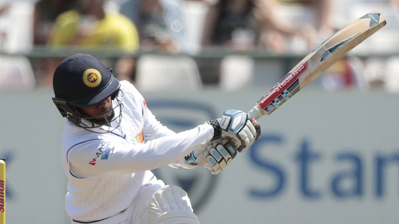 Kusal Mendis played one slog-sweep successfully ... a second one less so&nbsp;&nbsp;&bull;&nbsp;&nbsp;AFP