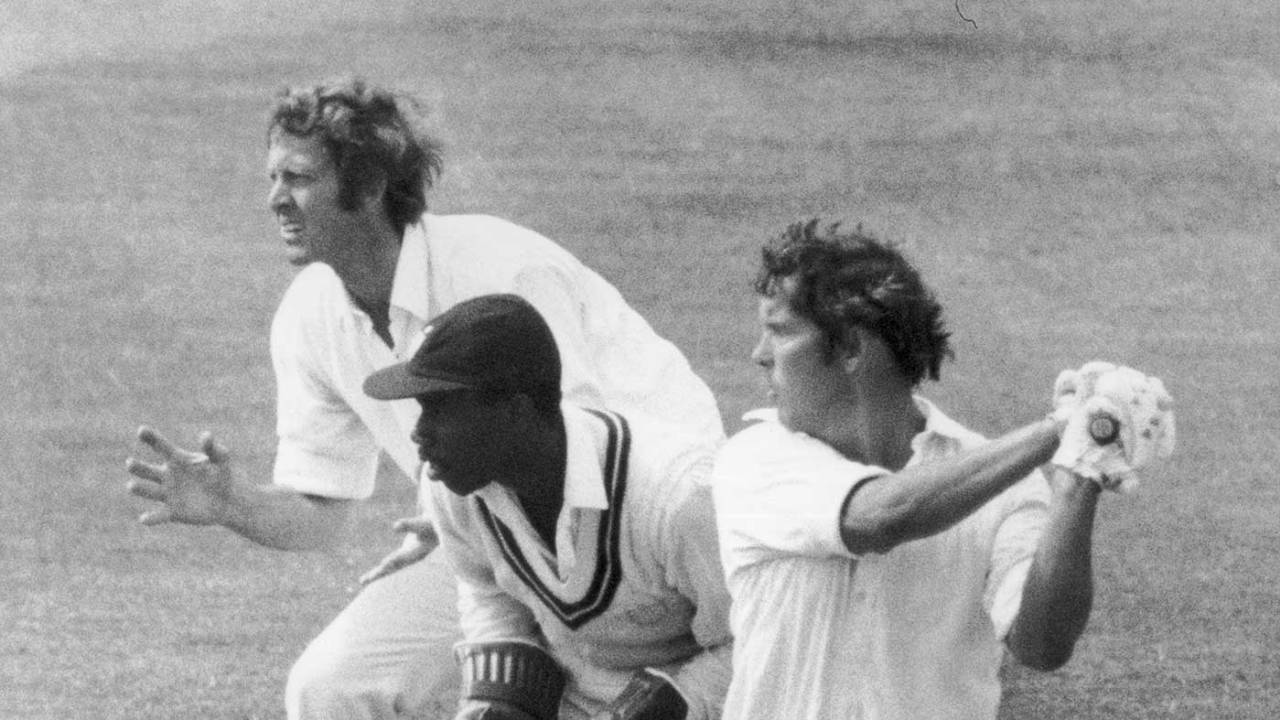 John Hampshire cuts, Surrey v Yorkshire, The Oval, day one, County Championship, July 26, 1975