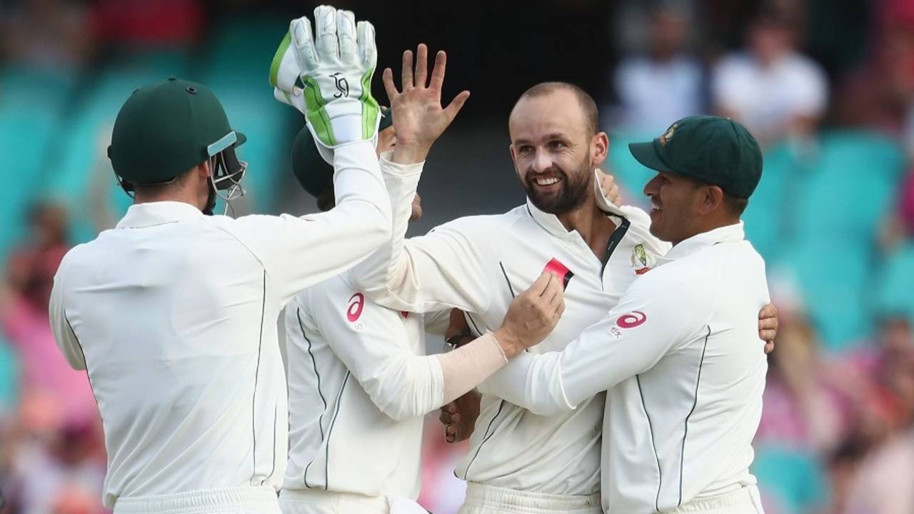Nathan Lyon nipped out three wickets on what Australia's bowling coach David Saker called a 'beautiful offspinner's wicket'&nbsp;&nbsp;&bull;&nbsp;&nbsp;Getty Images