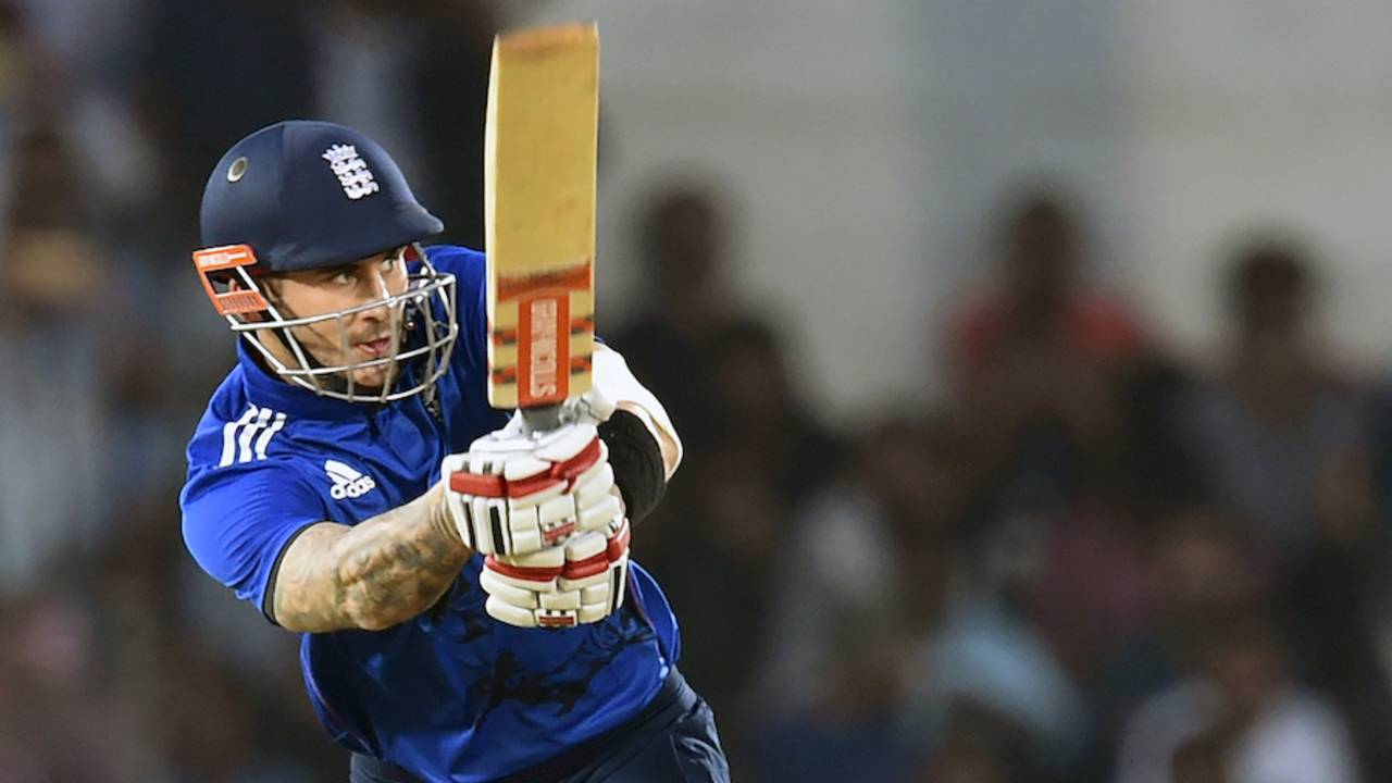 Alex Hales tucks the ball to the leg side, India A v England XI, Mumbai, January 10, 2017