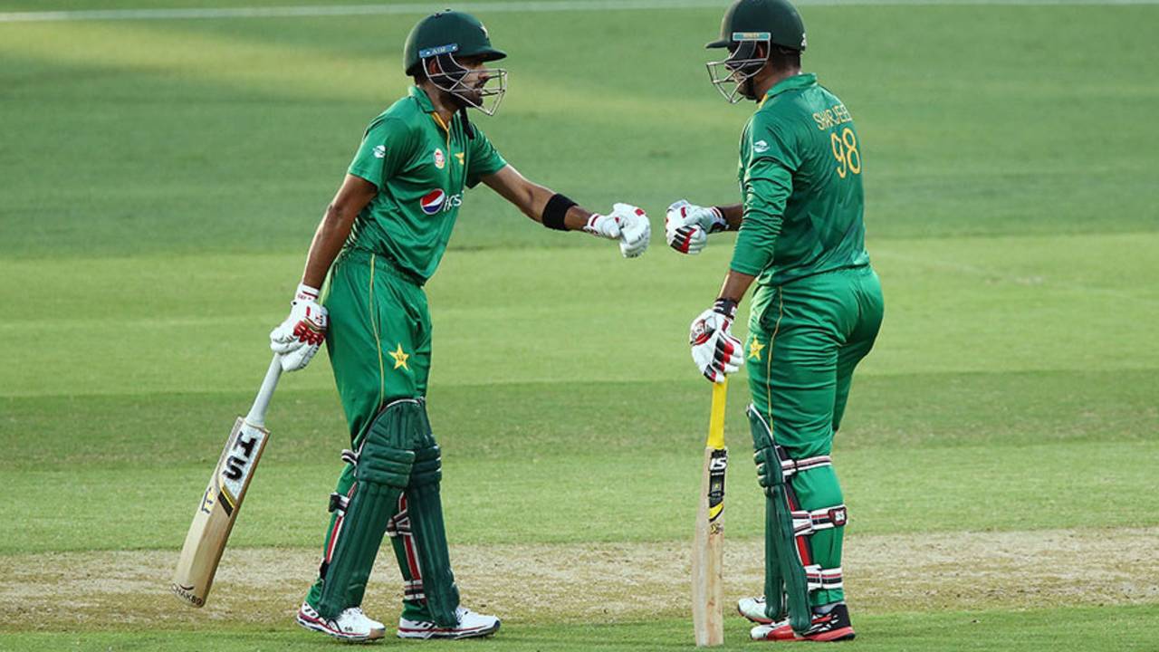 Babar Azam and Sharjeel Khan bat together on the tour of Ireland in 2016&nbsp;&nbsp;&bull;&nbsp;&nbsp;Getty Images