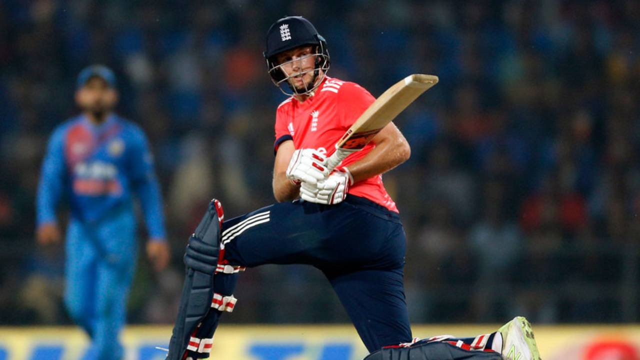 Joe Root sweeps, India v England, 2nd T20, Nagpur, January 29, 2017