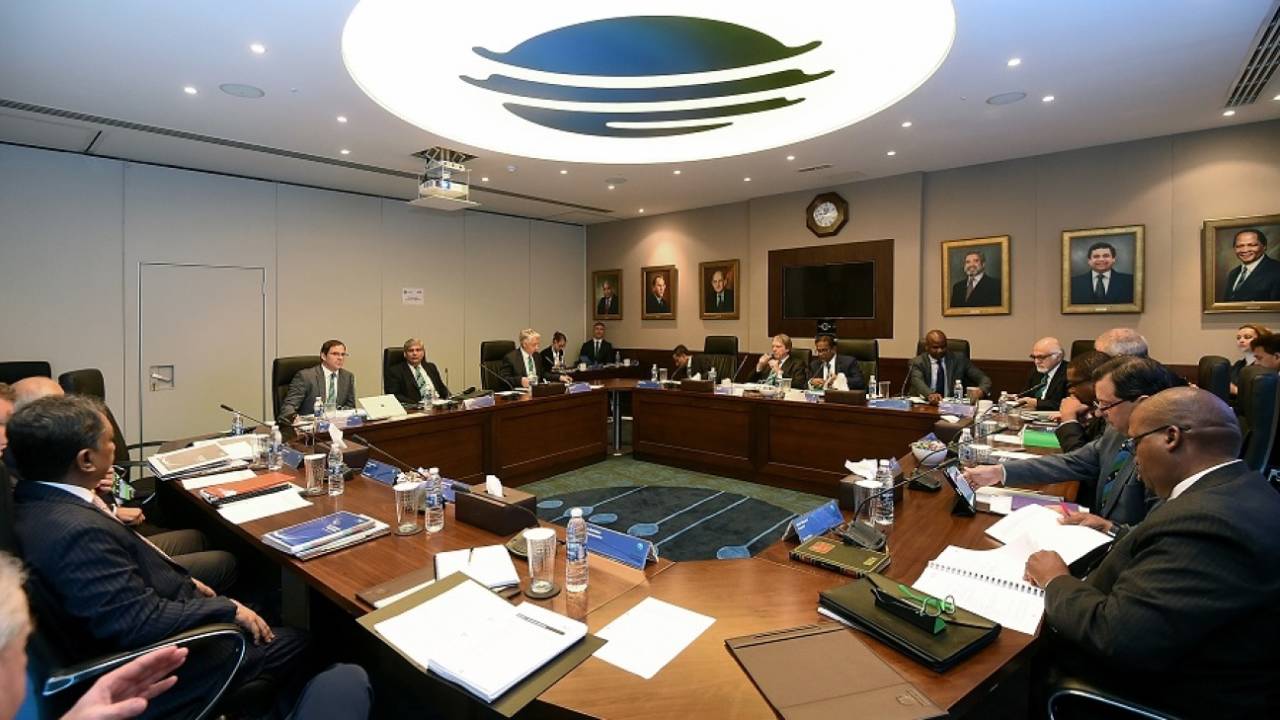 A view of the ICC Board Meeting in session, Dubai, February 4, 2017