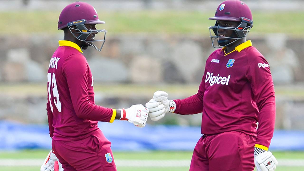 West Indies U-19 openers, Matthew Patrick and Shian Brathwaite, added 88 for the first wicket, West Indies Under-19s v Windward Islands, WICB Regional Super 50 2016-17, Group A, Antigua, February 4, 2017 