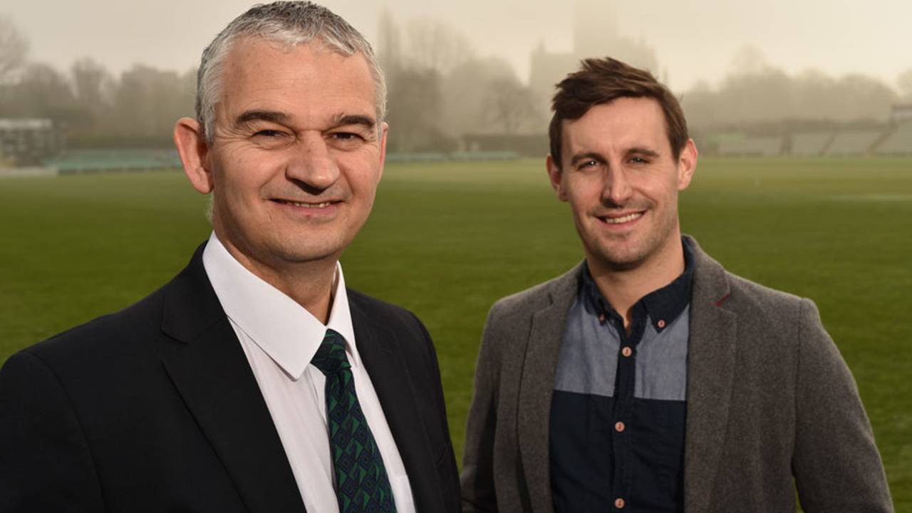 PCA chief executive David Leatherdale with new players' union chairman Daryl Mitchell&nbsp;&nbsp;&bull;&nbsp;&nbsp;PCA