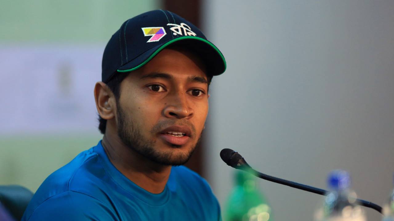 Bangladesh Test captain Mushfiqur Rahim addresses a press conference&nbsp;&nbsp;&bull;&nbsp;&nbsp;AFP