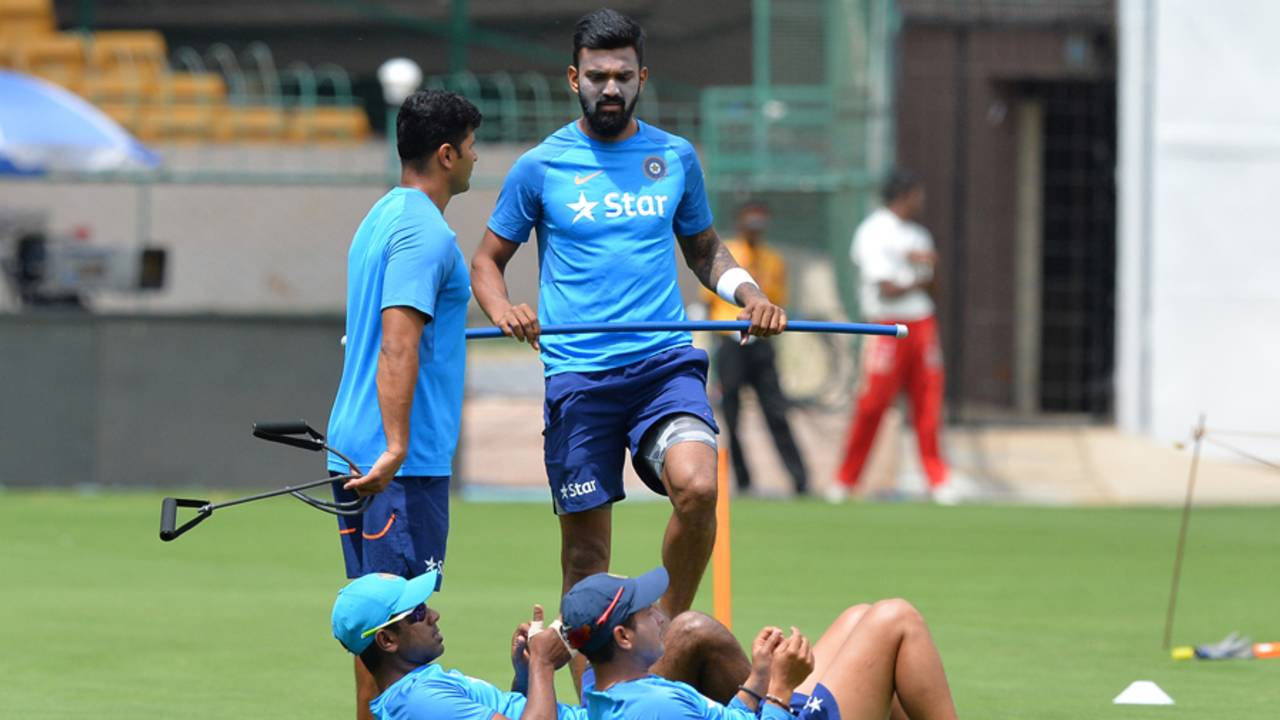 Indian players warm up during their practice session, India v Australia, 2nd Test, Bengaluru, March 3, 2017