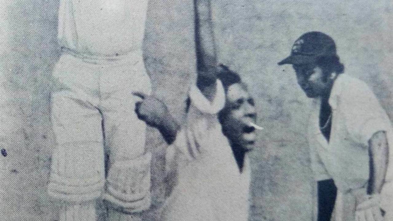 Rajinder Goel celebrates the wicket of Gundappa Viswanath, South Zone v North Zone, Duleep Trophy final, Madras, December 1975