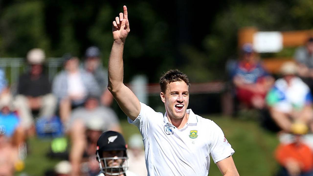 Morne Morkel claimed his first Test wicket since January last year, New Zealand v South Africa, 1st Test, Dunedin, 3rd day, March 10, 2017