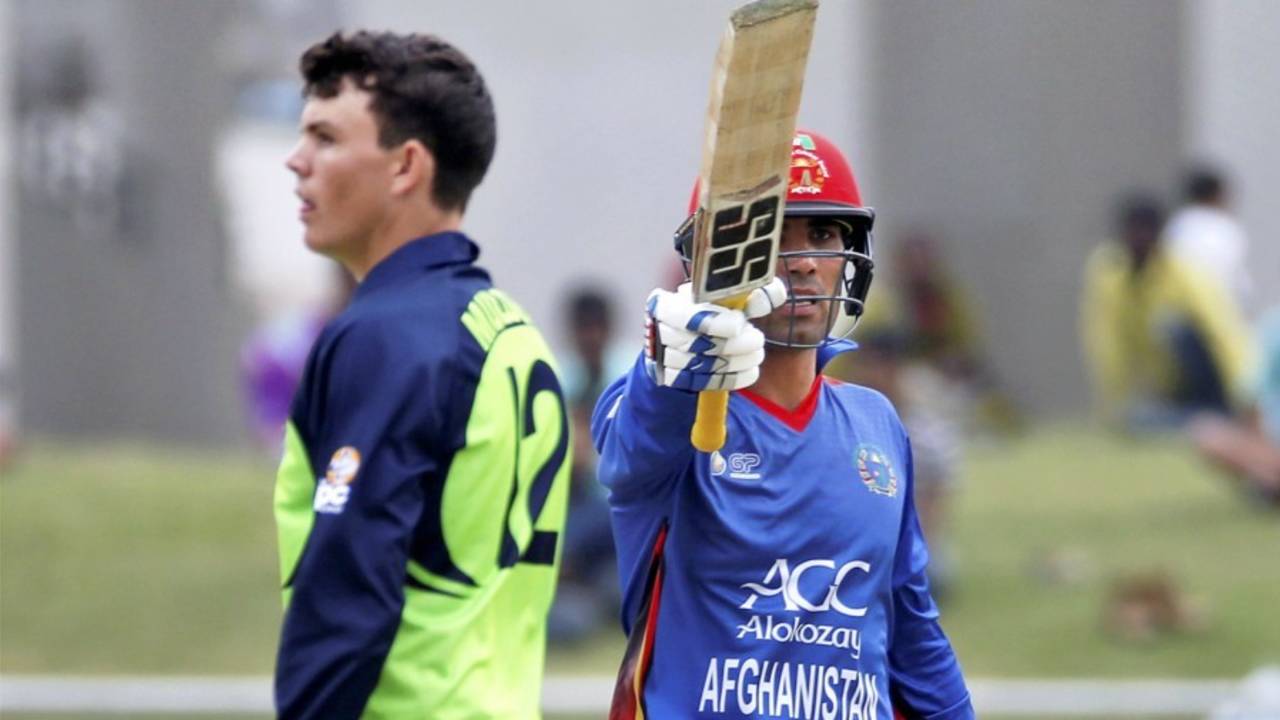 Najeeb Tarakai blitzed a 58-ball 90, Afghanistan v Ireland, 2nd T20I, Greater Noida, March 10, 2017