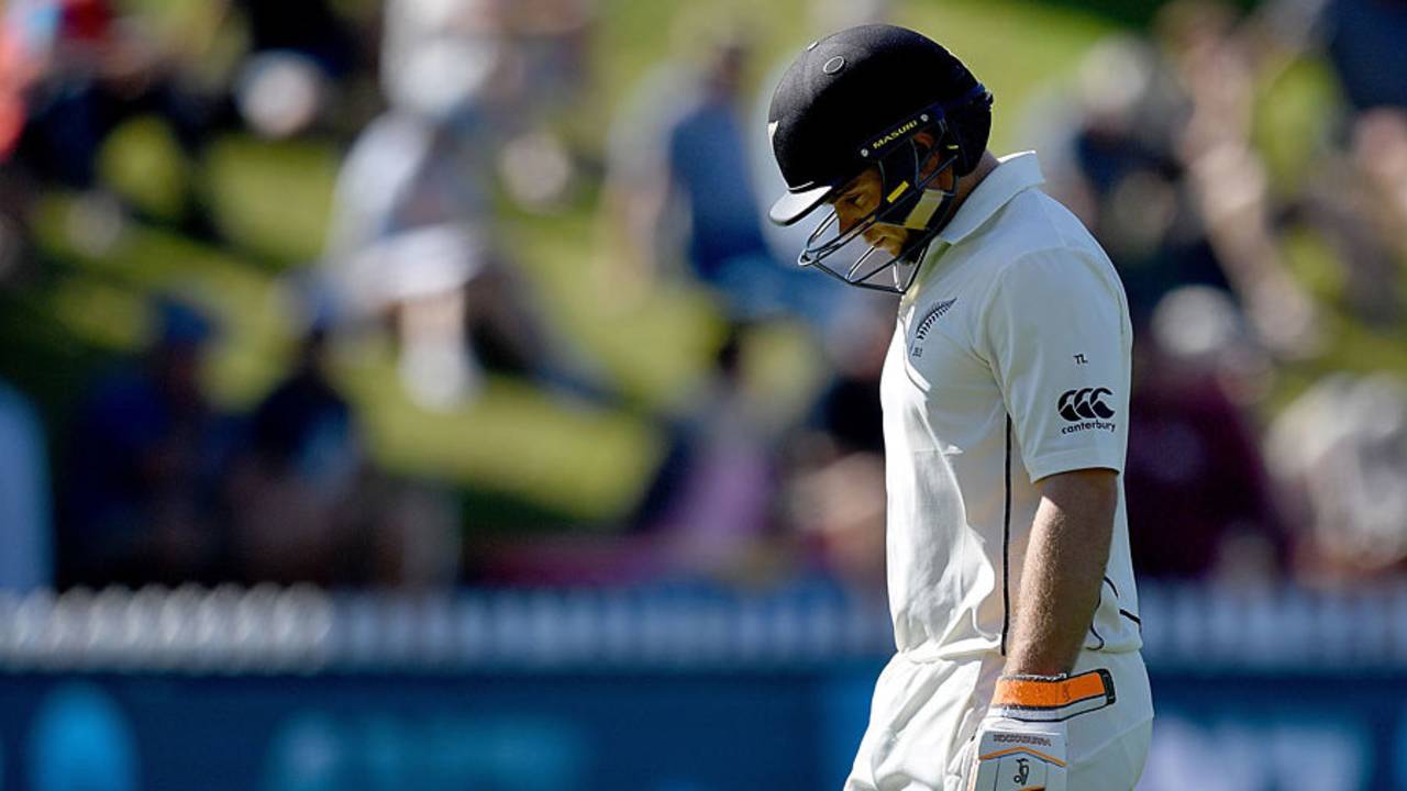 Tom Latham could not stop his lean run form, New Zealand v South Africa, 2nd Test, Wellington, 1st day, March 16, 2017